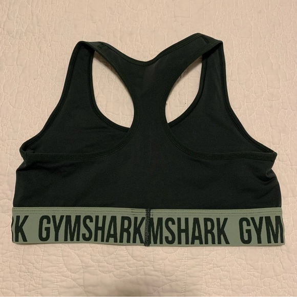 Gymshark size Large Fit Seamless sports bra green racerback unpadded - Picture 7 of 8
